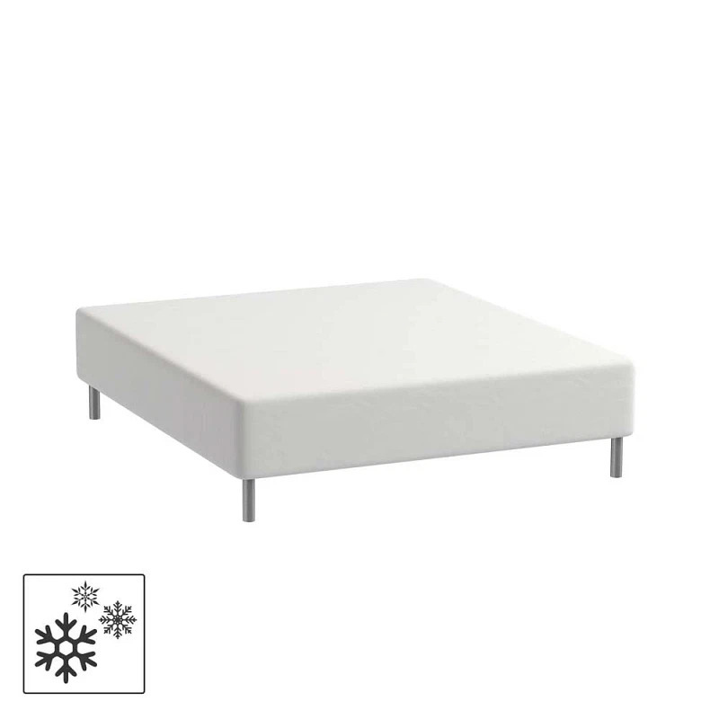 Boxlagen 140x200 cm - 100% Premium bomuld - hvid - Luna Denmark