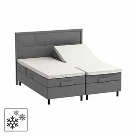 Splitlagen - H lagen 180x200 cm - bomuld - Cool feel - hvid - Luna Denmark