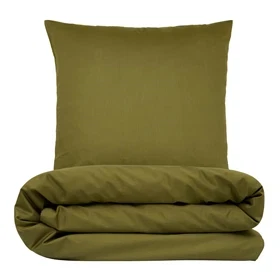 Bambus sengetøj 140x200 cm - oliven grøn - Luna Denmark