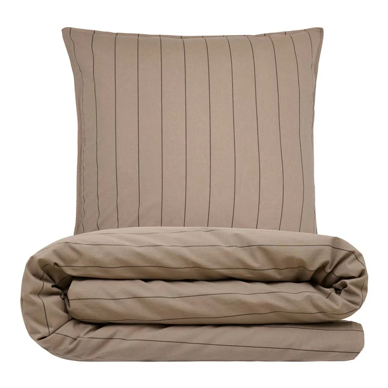 Sengesæt 140x200 cm - Stonewash - Toke - taupe - NATURE by Luna Denmark