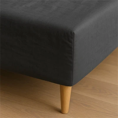 Boxlagen 100x200 cm - bomuldssatin - Soft feel - anthrazite - ProSleep