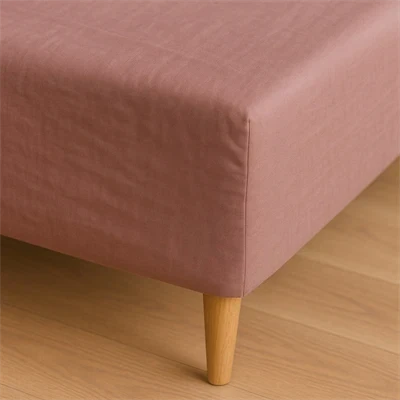 Boxlagen 180x200 cm - bomuldssatin - Soft feel - rosa - Luna Denmark