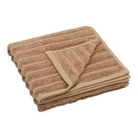 Bambus håndklæde 50x100 cm - Zero twist - lys brun - Prima