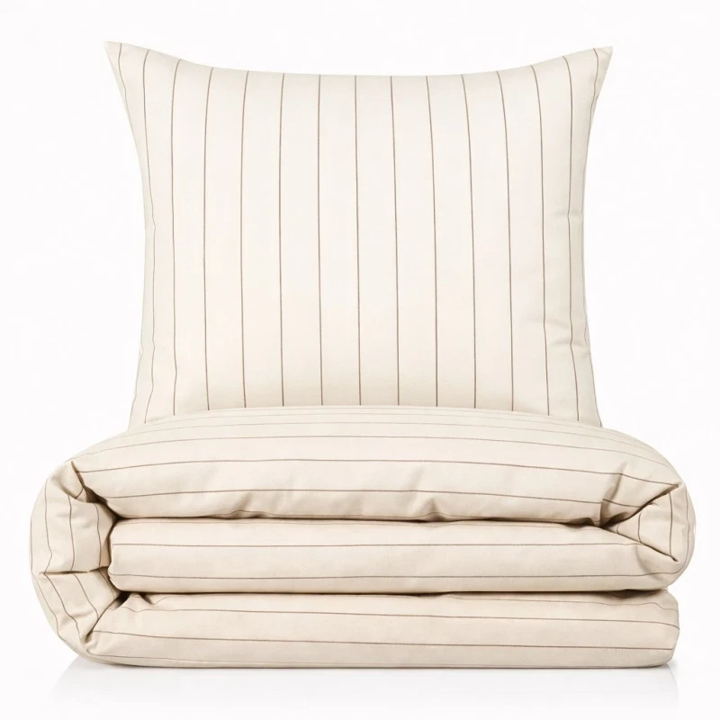 Sengetøj 140x220 cm - bomuldssatin - Sandvig - Ivory - Luna Denmark