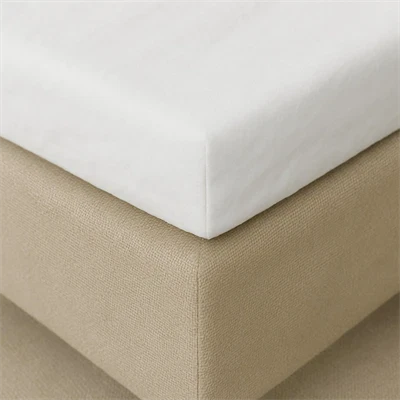 Kuvertlagen 80x200 cm - egyptisk bomuld - hvid - Norø