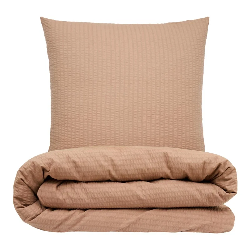 Sengetøj 140x220 cm - Bæk og bølge - Vita - Taupe - NATURE by Luna Denmark