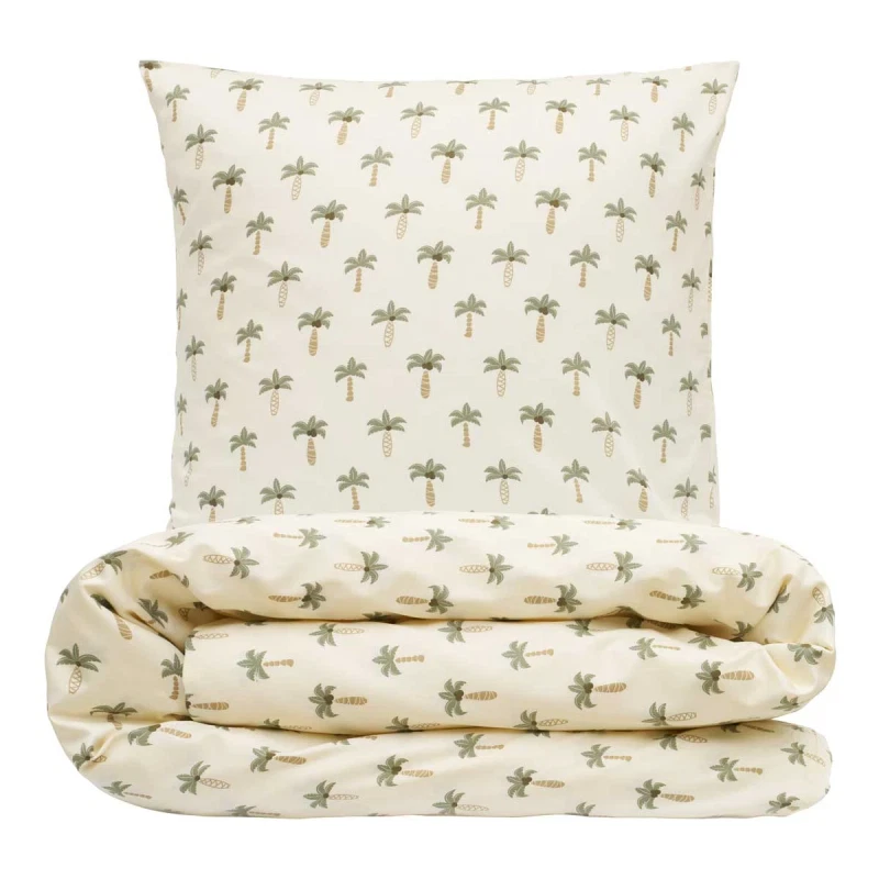 Sengesæt 140x200 cm - bomuldssatin - Palme - Luna Denmark