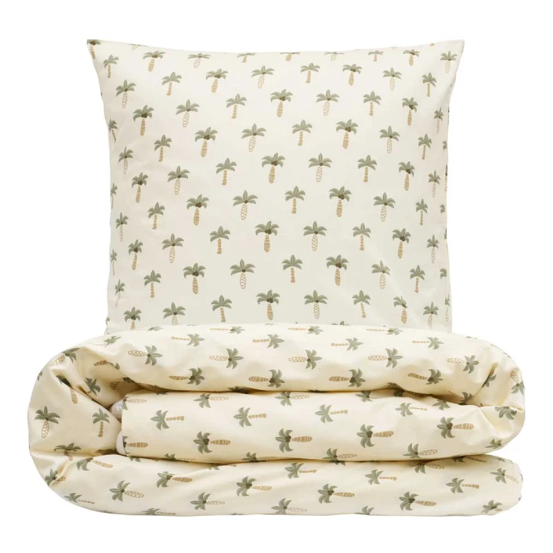 Junior sengesæt 100x140 cm - bomuldssatin - Palme - Luna Denmark