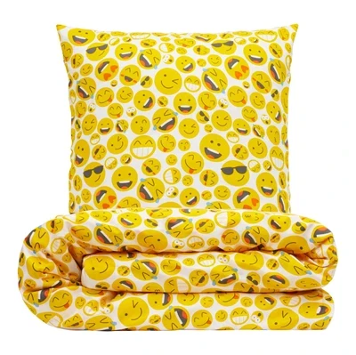 Sengesæt 140x200 cm - bomuldssatin - Smiley - Luna Denmark