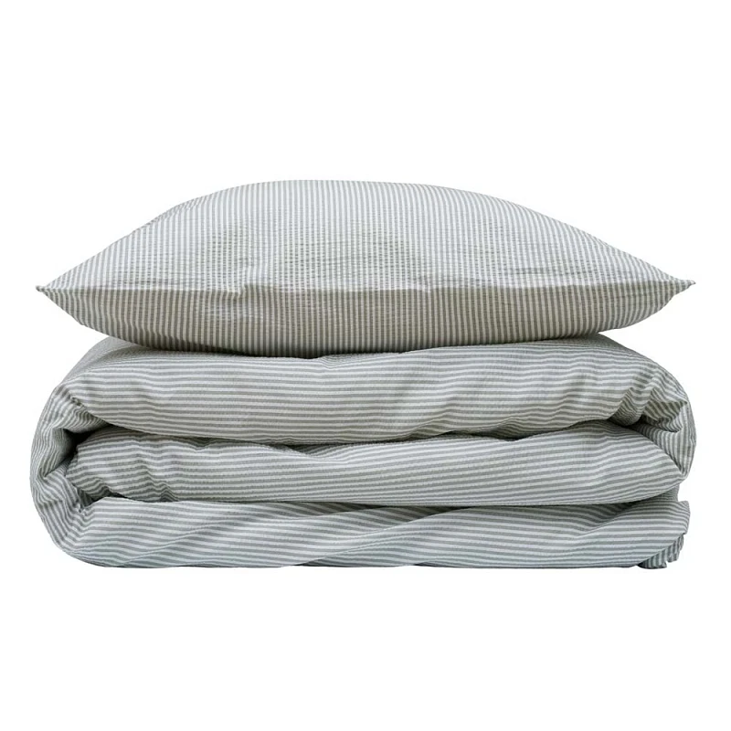 Sengetøj bomuld - 150x210/50x60 cm - Nano Krepp Grøn