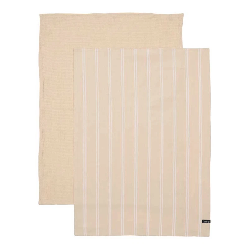 Viskestykker - creme - 2 stk. - Norø