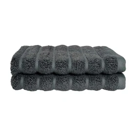 Bambus gæstehåndklæder - Zero twist - grå - 2 stk. - Prima