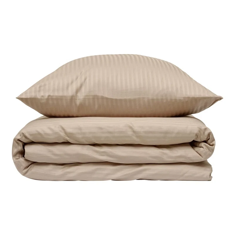 Smal stribet Mokka - Bomuldssatin - ProSleep