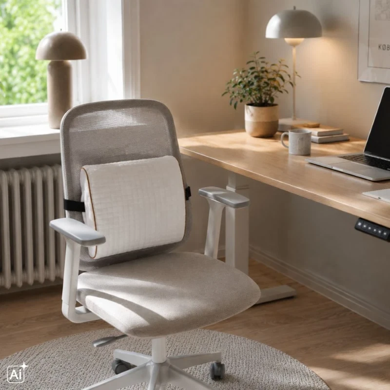 Ergonomisk rygpude 33x33 cm - memory skum - Luna Denmark