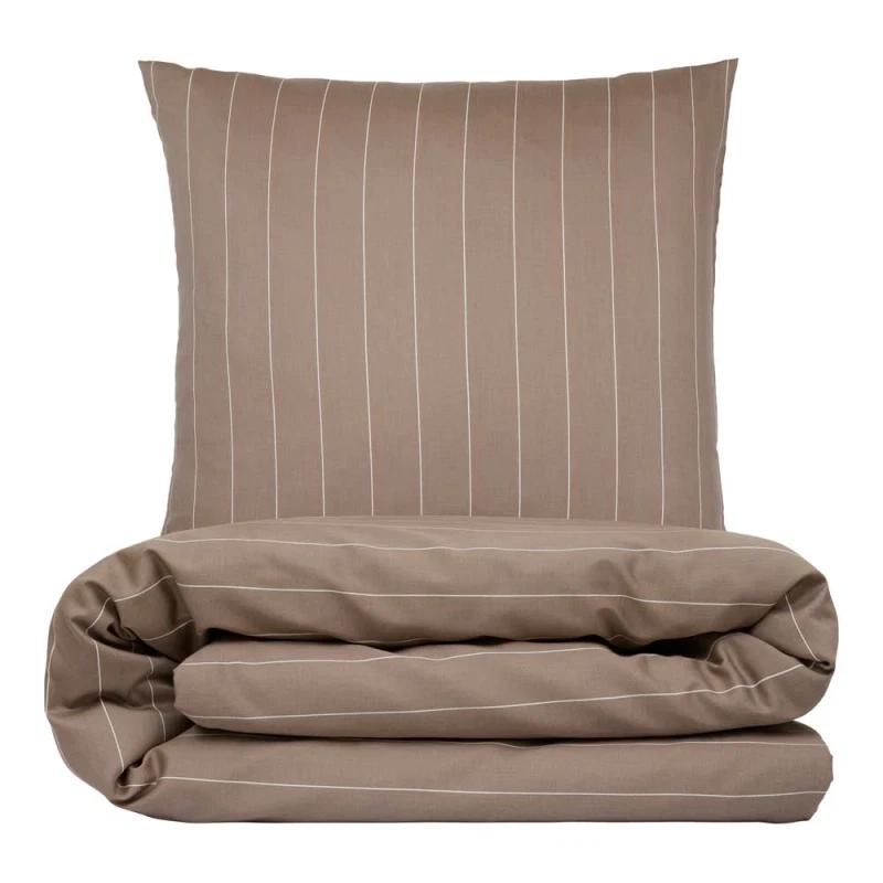 Baby sengetøj 70x100 - bomuldssatin - Sandvig - Taupe - Luna Denmark