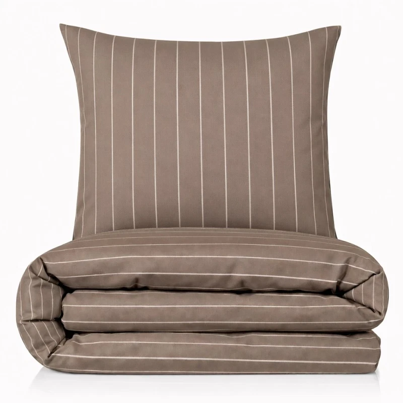 Sengetøj 240x220 cm - bomuldssatin - Sandvig - Taupe - Luna Denmark